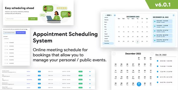 Appointment Scheduling System v6.4.0 – Meetings Scheduling – Calendly Clone – Online Appointment Booking