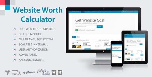 Website Worth Calculator v4.17（已汉化） – 网站价格在线评估源码