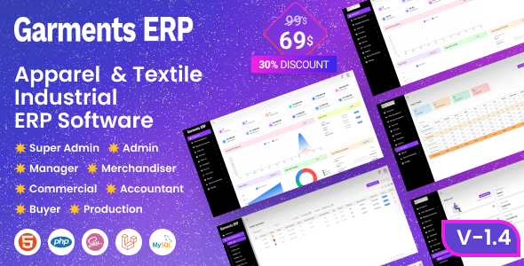 Garments ERP v1.4 – Apparel & Textile Industrial ERP Software