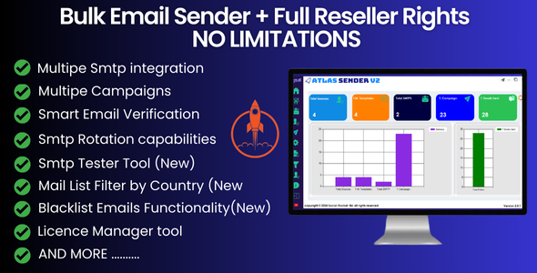 Bulk Email Sender Using Unlimited SMTP v2.0.1  – 带注册机无限使用