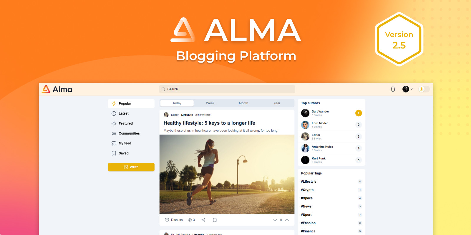 Alma v3.0 – Blogging Platform