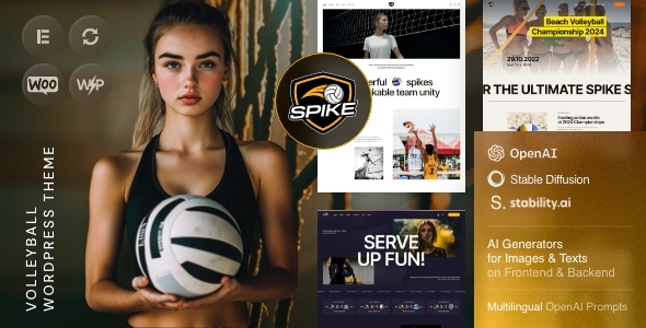 Spike v1.0 – Volleyball WordPress Theme