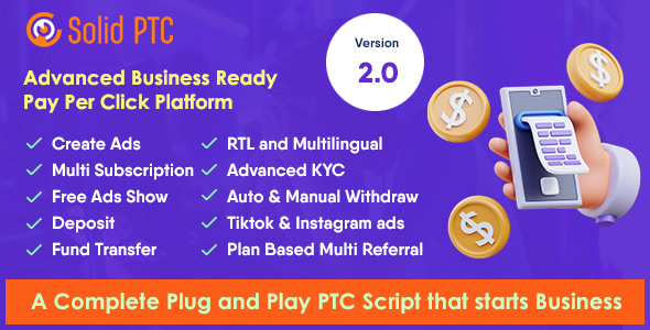 Solid PTC v2.0 – Advanced Pay Per Click Platform