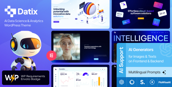 Datix v1.0 – AI 数据科学与分析 WordPress 主题