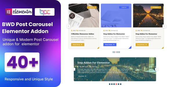 Creative Post Carousel Addon for Elementor v1.0