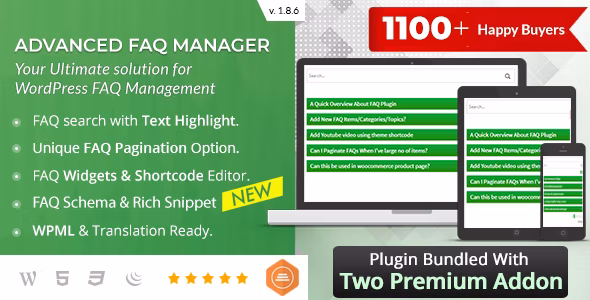 BWL Advanced FAQ Manager v2.1.5 – WordPress 常见问题解答管理器插件